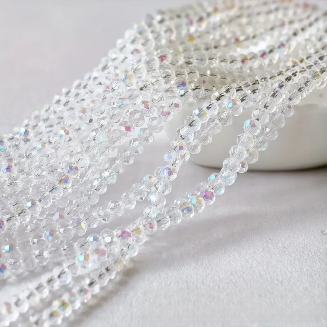 High-Quality Glass Crystal AB Flat Shaped Loose Beads for DIY Handmade Accessories