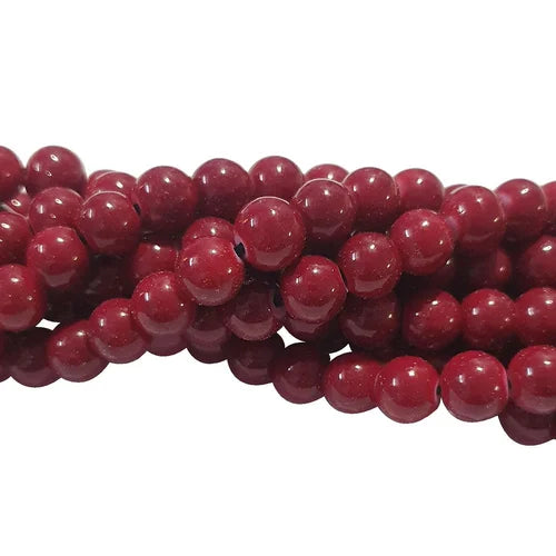 GLASS IMITATION JADE BEADS – 100PCS STRAND FOR DIY JEWELRY MAKING