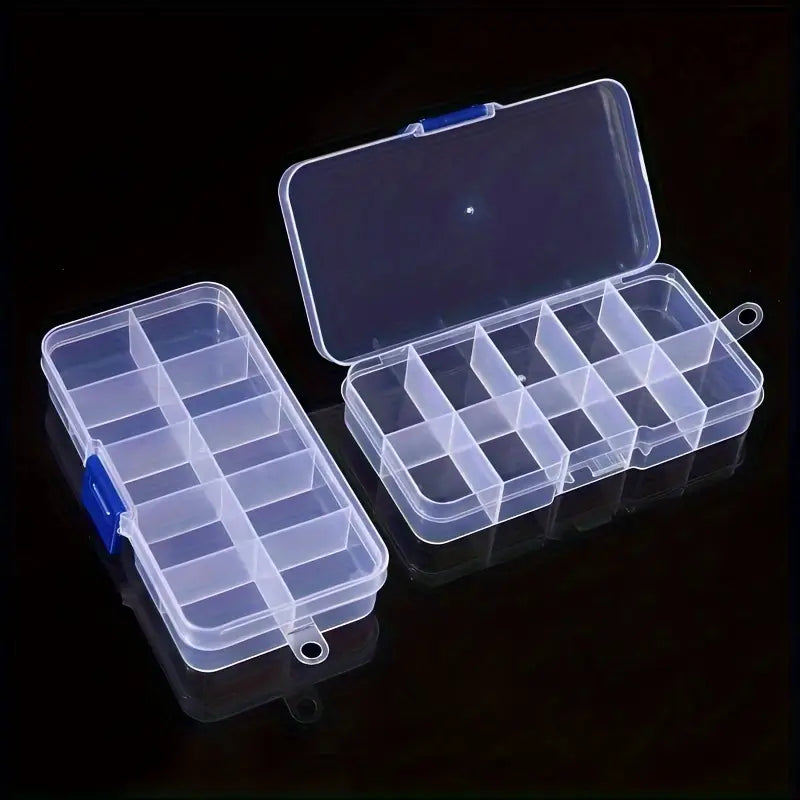 10 Grid Transparent Plastic Storage Box