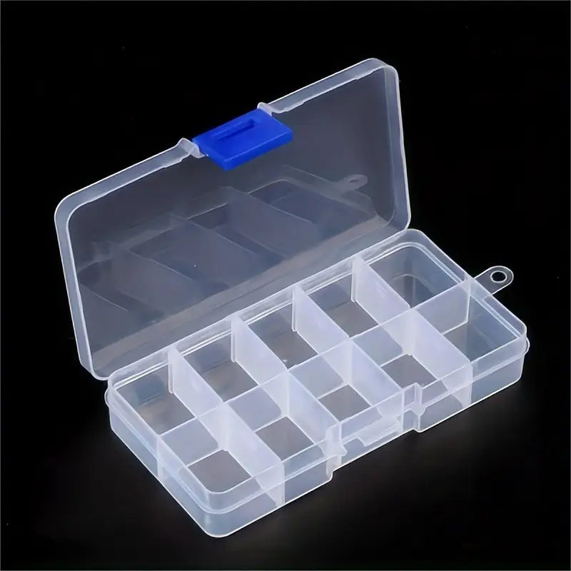 10 Grid Transparent Plastic Storage Box