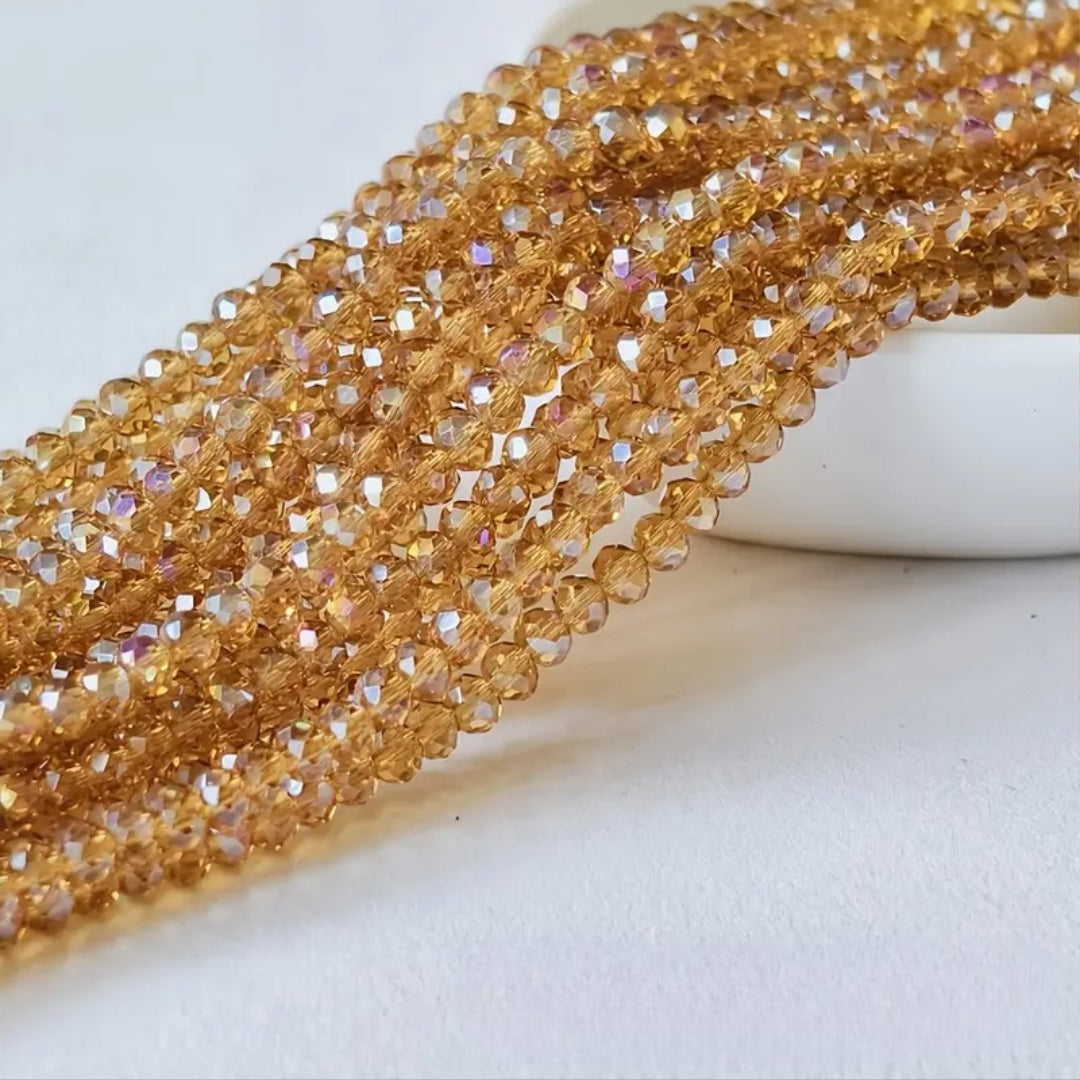 High-Quality Glass Crystal AB Flat Shaped Loose Beads for DIY Handmade Accessories