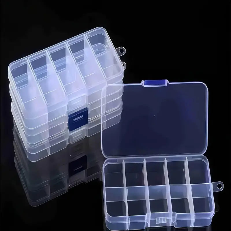 10 Grid Transparent Plastic Storage Box