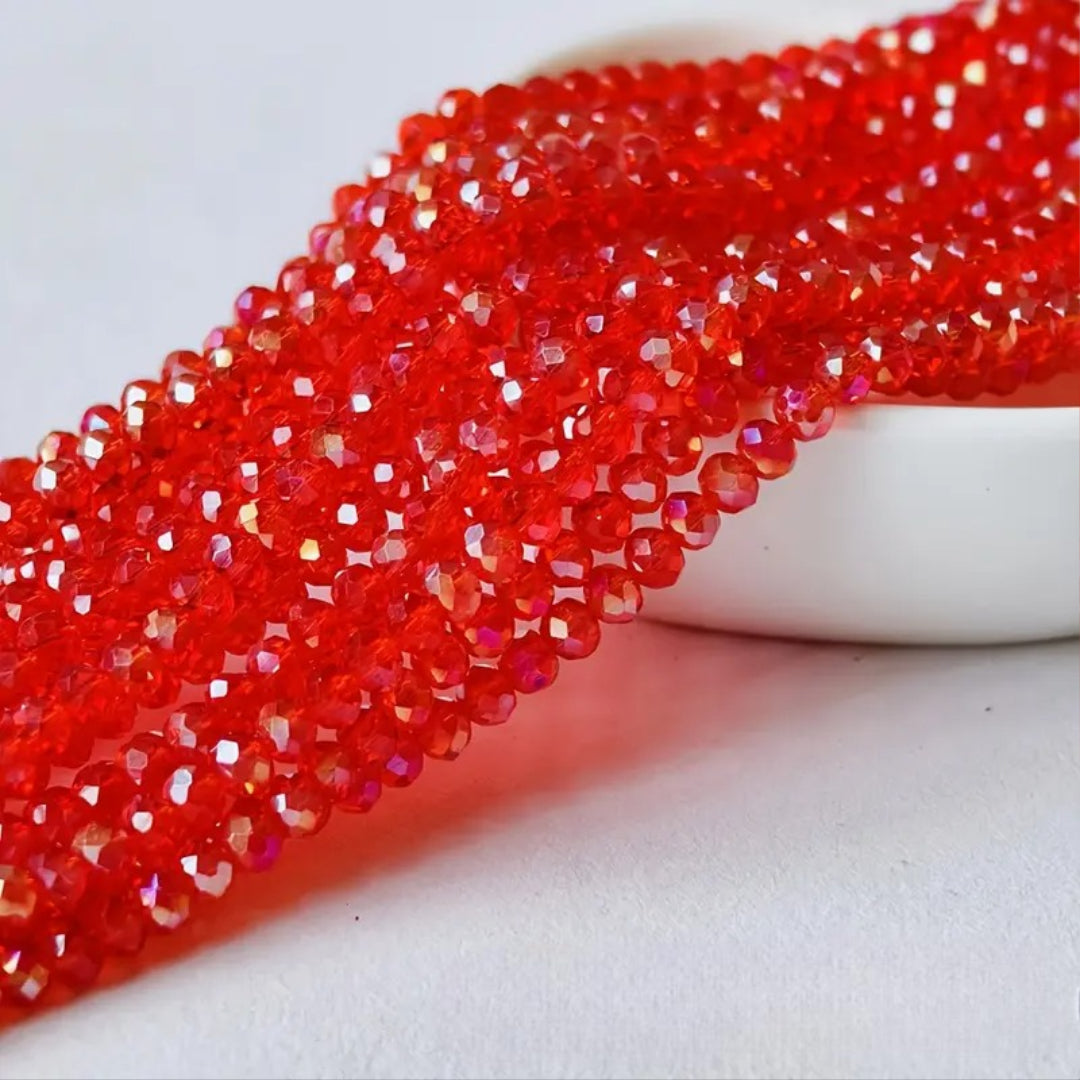 High-Quality Glass Crystal AB Flat Shaped Loose Beads for DIY Handmade Accessories