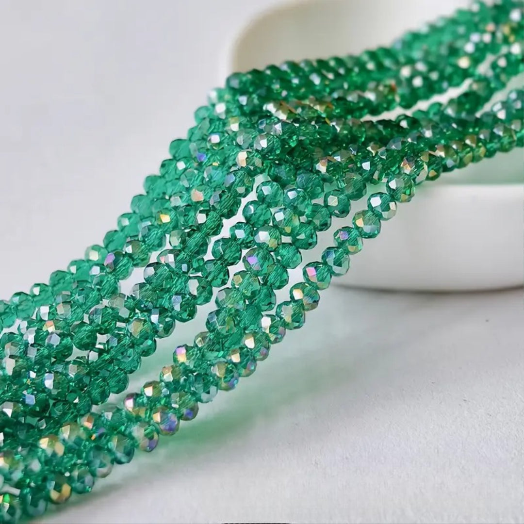 High-Quality Glass Crystal AB Flat Shaped Loose Beads for DIY Handmade Accessories
