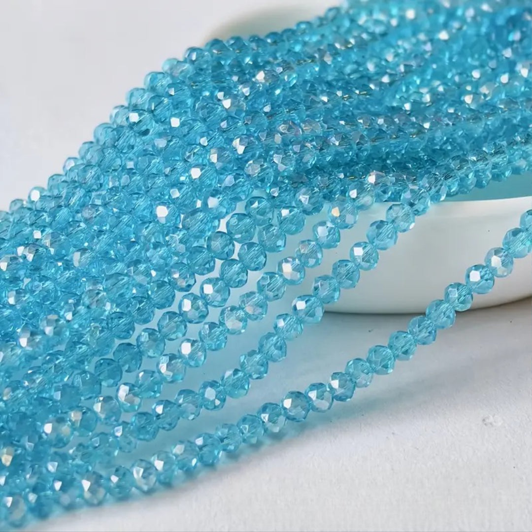 High-Quality Glass Crystal AB Flat Shaped Loose Beads for DIY Handmade Accessories