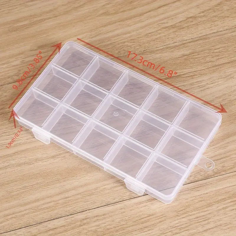 15 Grid Transparent Plastic Storage Box