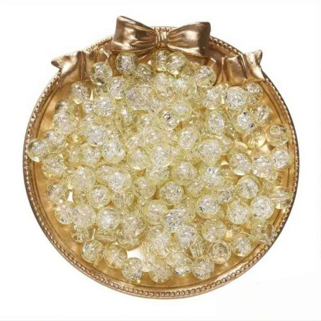 CRACKLE ACRYLIC BEADS – 80 to 100 beads