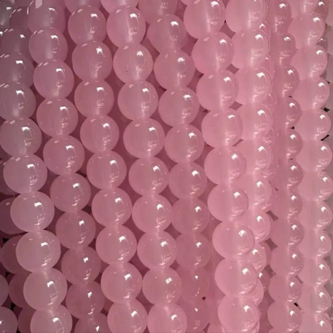 GLASS IMITATION JADE BEADS – 100PCS STRAND FOR DIY JEWELRY MAKING
