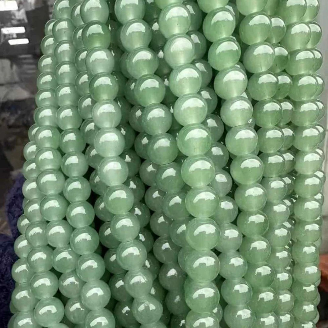 GLASS IMITATION JADE BEADS – 100PCS STRAND FOR DIY JEWELRY MAKING