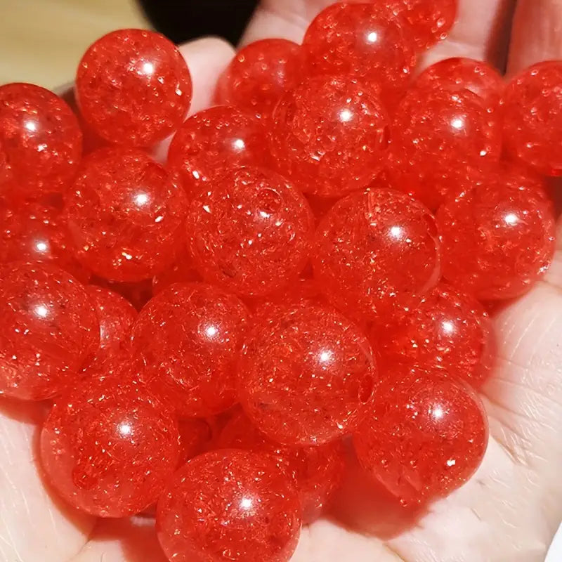 CRACKLE ACRYLIC BEADS – 80 to 100 beads
