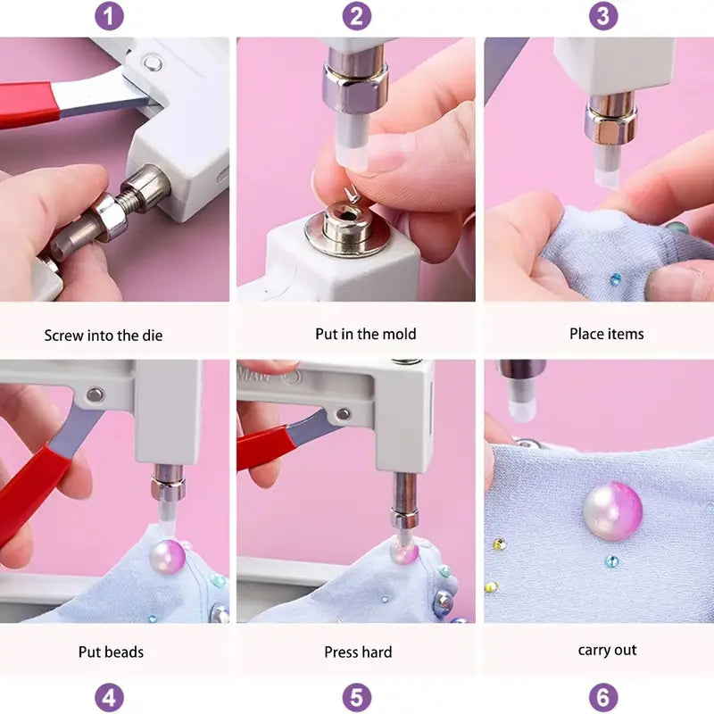 Pearl Setting Machine Hand Press Beads Tools Rhinestone Machine