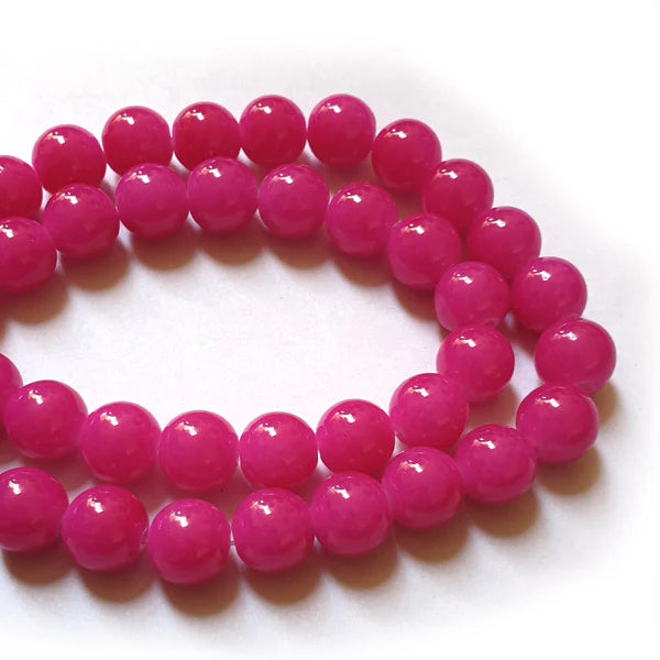 GLASS IMITATION JADE BEADS – 100PCS STRAND FOR DIY JEWELRY MAKING